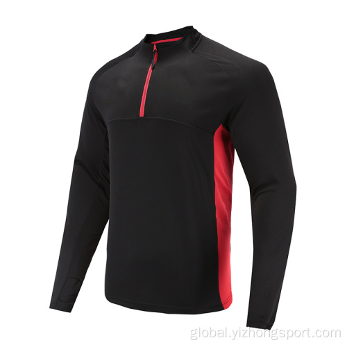 Soccer Wear Top Polyester Mens Soccer Wear Top Black Manufactory